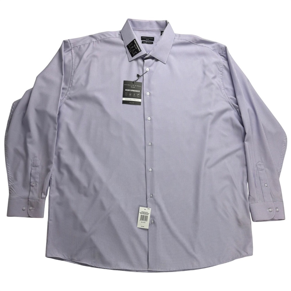 Shaquille Oneal XLG Performance Big Fit Cooling Stretch Dress Shirt neck 18.5